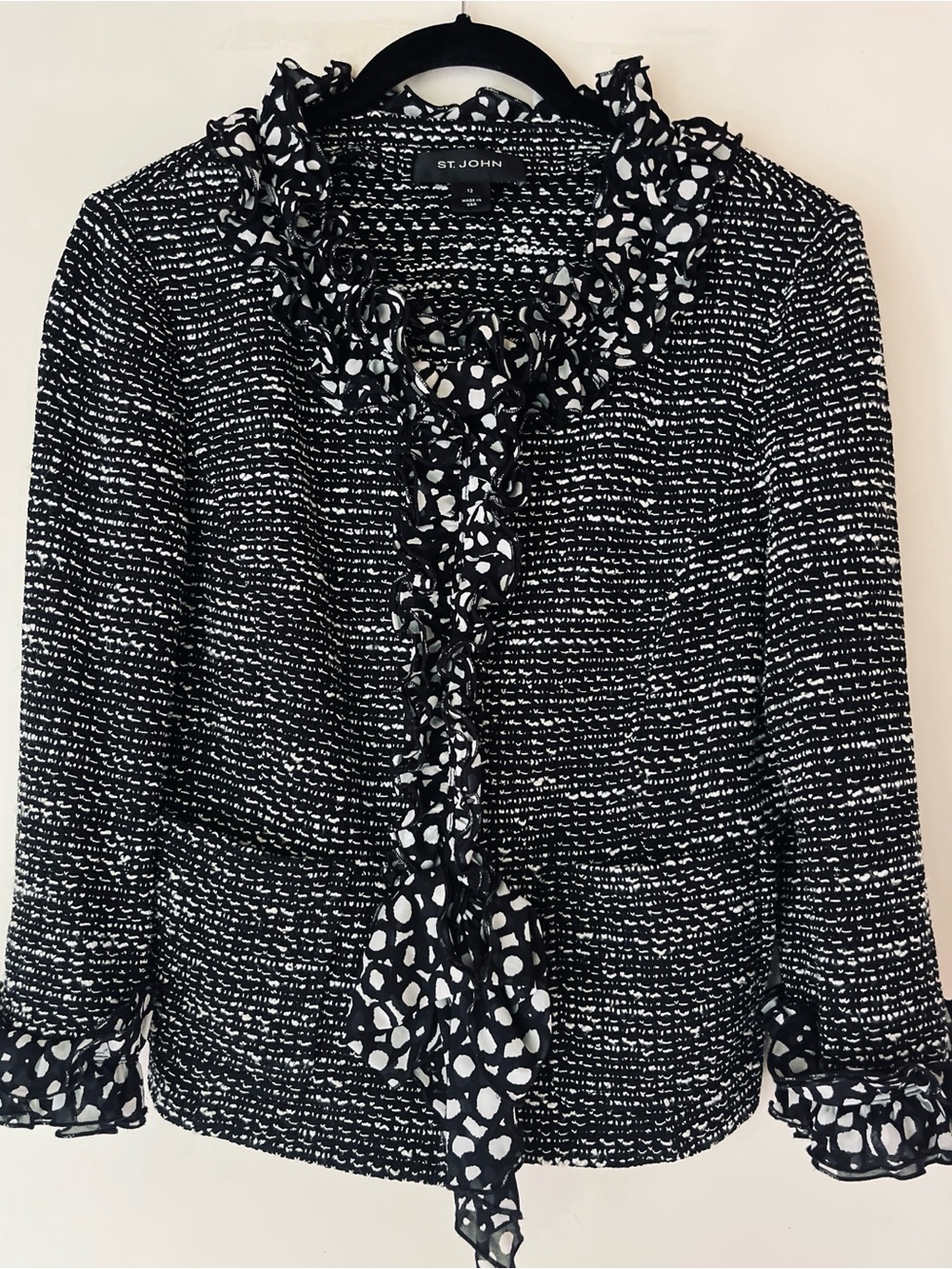 St. John Elegant Textured Knit Jacket